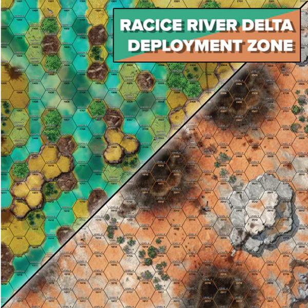 BattleTech: Battle Mat - Tukayyid - Racice River Delta/Deployment Zone