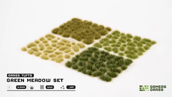 Gamers Grass: Tuft Set - Green Meadow Mix (Wild)