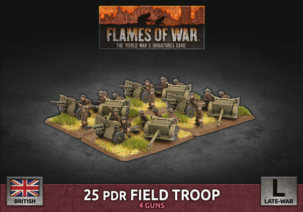 25 pdr Field Troop (x4 Plastic)