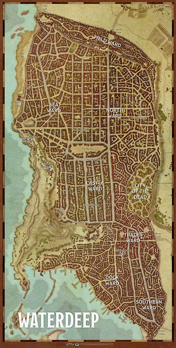 D&D 5e: Map Set - Waterdeep City Map