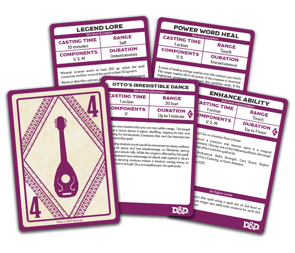 D&D 5e: Spellbook Cards - Bard Deck (128 Cards)
