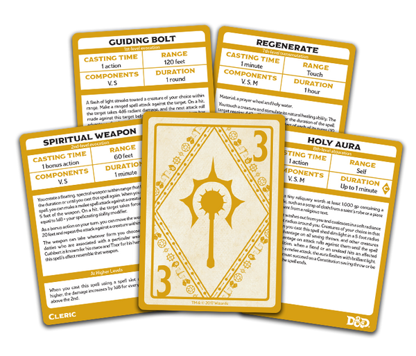 D&D 5e: Spellbook Cards - Cleric Deck (153 Cards)