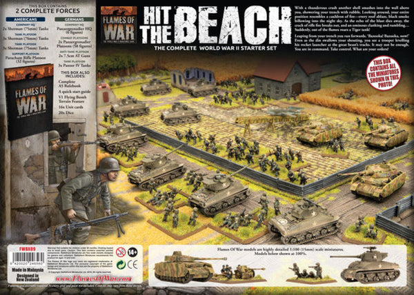 Hit The Beach Army Set (German & American 11x Tanks, 2x Guns, 96x figs - Plastic)