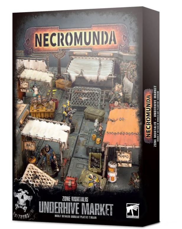thumbnail image 2 of Necromunda Underhive Market Zone Mortalis – Warhammer 40K Terrain Kit (New In Box) 2 of 5