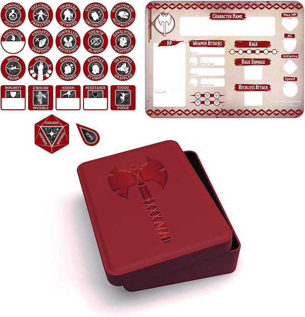 D&D 5e: Token Set- Barbarian Set (Player Board & 22 tokens)