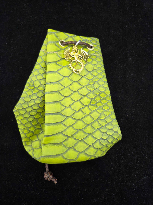 Dragon Scale Dice Bag - Green