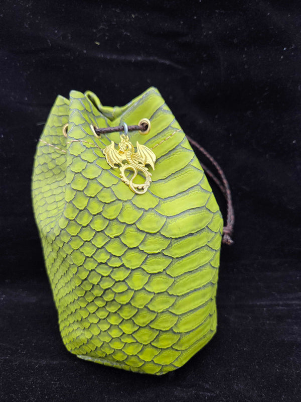 Dragon Scale Dice Bag - Green