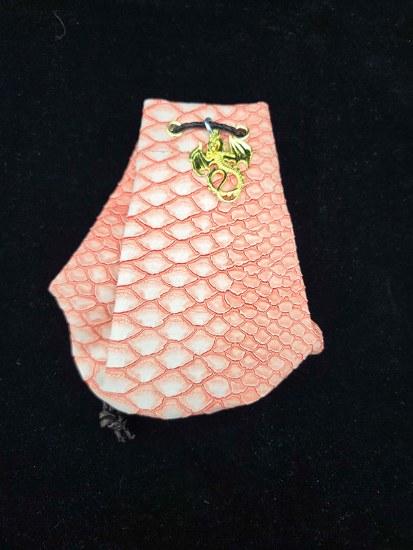 Dragon Scale Dice Bag - Coral