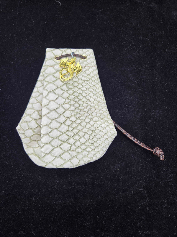 Dragon Scale Dice Bag - White