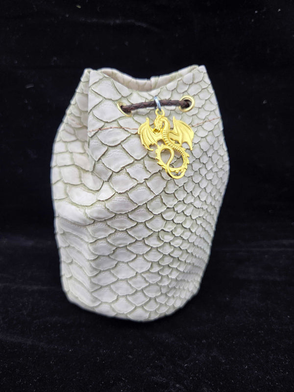 Dragon Scale Dice Bag - White