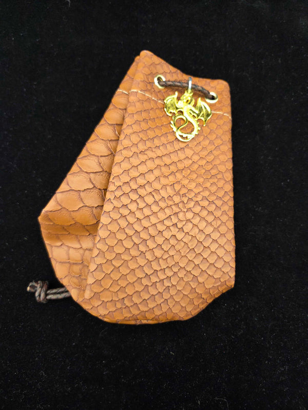Dragon Scale Dice Bag - Brown