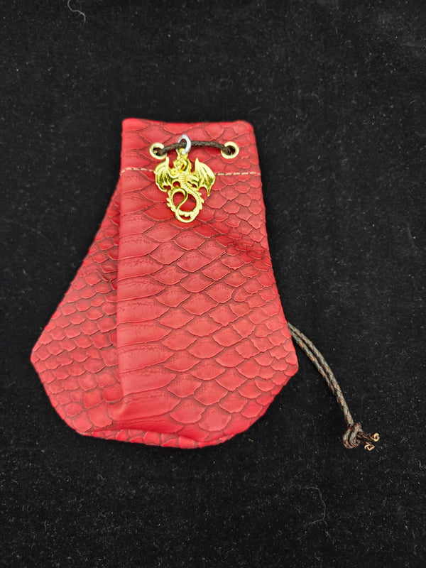 Dragon Scale Dice Bag - Red