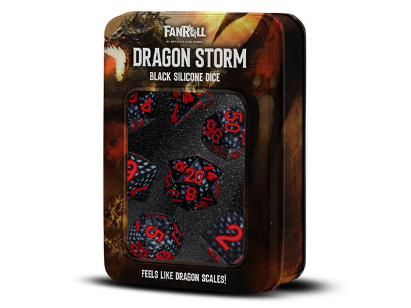 7-Die Set Silicone Dragon Storm: Black Dragon Scales