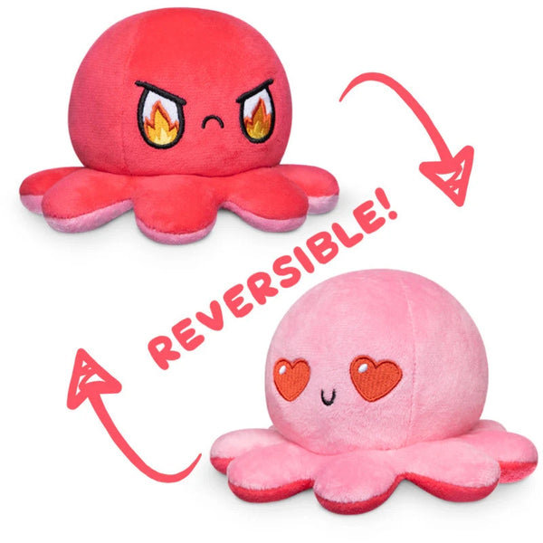 BIG Reversible Octopus Plushie: Love Light Pink and RAGE Pink