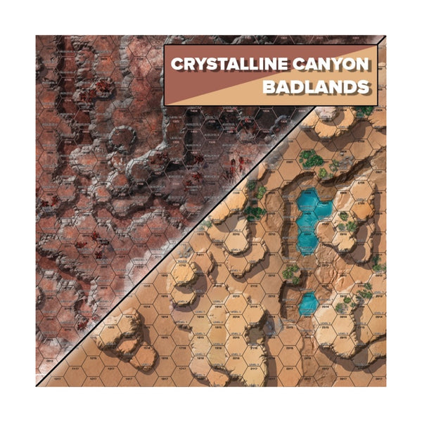 BattleTech: Battle Mat - Alien Worlds - Crystalline Canyon/Badlands