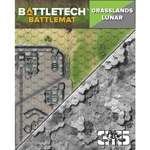 BattleTech: Battle Mat - Grasslands / Lunar (B)