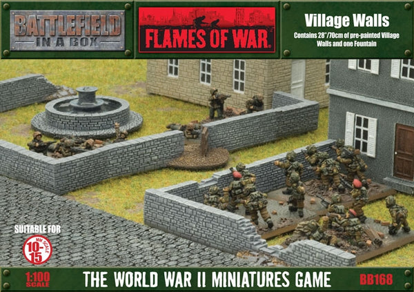 Battlefield in a Box: European - Village Walls (x10), Full Painted Terrain