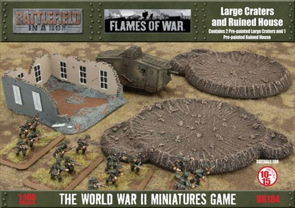 Battlefield in a Box: Great War - Large Craters & Ruined House (x3)