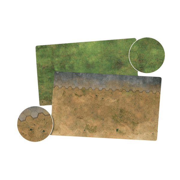Battlefield in a Box: Hextech - Game Mat 1 - Grasslands/Arid/Urban