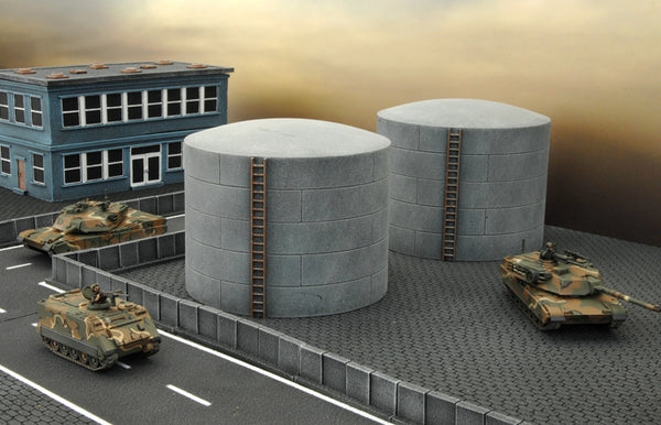 Battlefield in a Box: Modern - Oil Tanks (x2), Full Painted Terrain