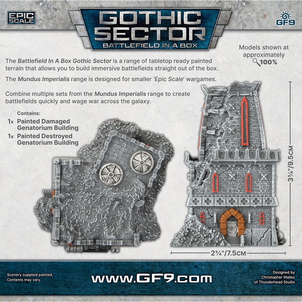 Battlefield in a Box: Mundus Imperialis - Genatorium (Damaged & Destroyed x2)
