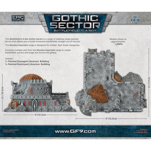Battlefield in a Box: Mundus Imperialis - Librarium (Damaged & Destroyed x2)