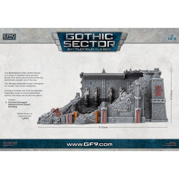 Battlefield in a Box: Mundus Imperialis - Manufactorium Depot (Damaged x1)