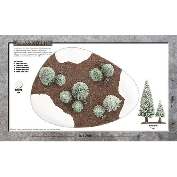 Battlefield in a Box: Small Pine Woods (Winter) (x1)
