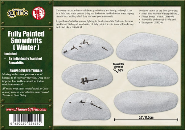Battlefield in a Box: Snowdrifts (winter) (x6)