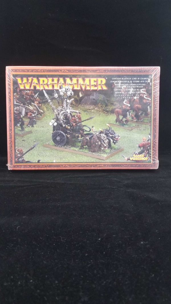 Warhammer: Beastmen - Gorthor Beastman Lord in Chariot (2003) (oop metal)