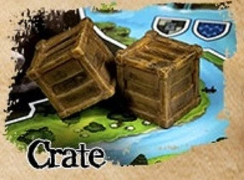 Board Game Upgrade: Painted Plastic 10-pack Resource Tokens - Crate
