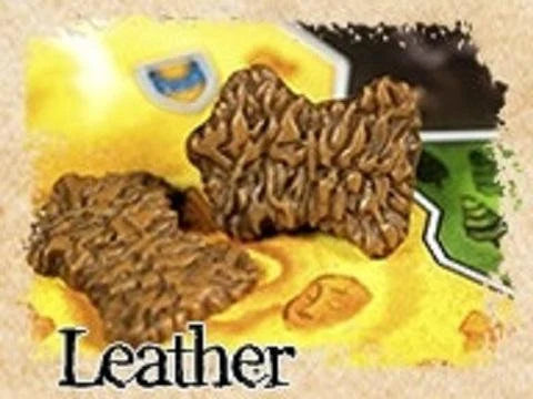 Board Game Upgrade: Painted Resin 10-pack Resource Tokens - Leather