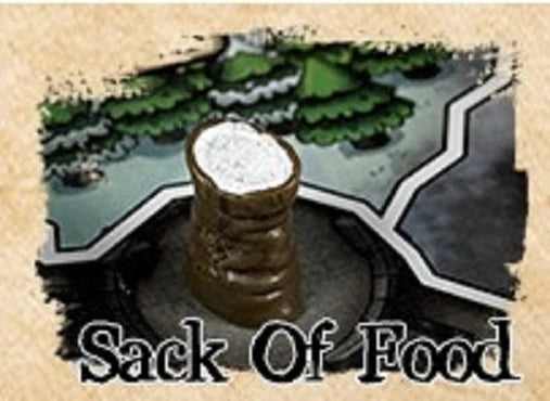 Board Game Upgrade: Painted Resin 10-pack Resource Tokens - Sack of Food