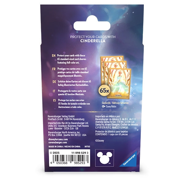 Card Sleeves: Disney Lorcana- Archazia’s Island - Cinderella (65ct) (presale)