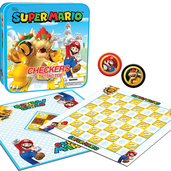 Checkers & Tic Tac Toe: Super Mario VS Bowser