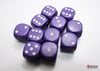 Chessex: Opaque 16mm D6 Purple/White (12)