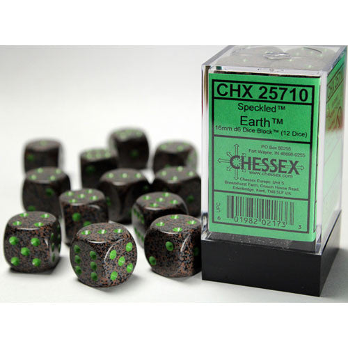 Chessex: Speckled - 16mm D6 Earth (12)