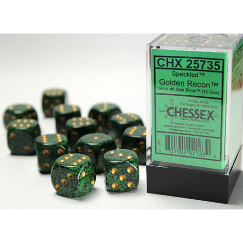 Chessex: Speckled - 16mm D6 Golden Recon (12)