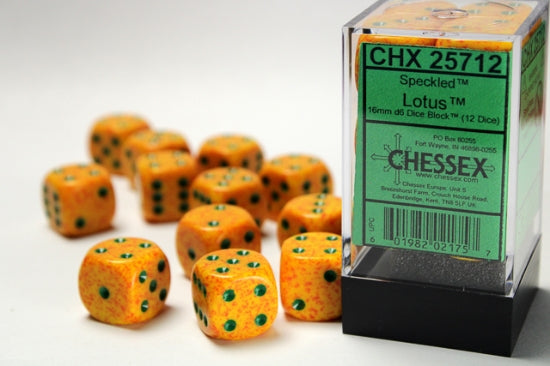 Chessex: Speckled - 16mm D6 Lotus (12)
