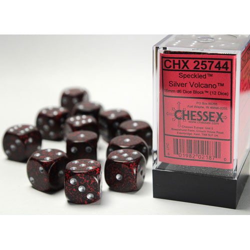 Chessex: Speckled - 16mm D6 Silver Volcano