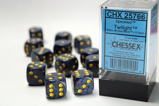 Chessex: Speckled - 16mm D6 Twilight (12)