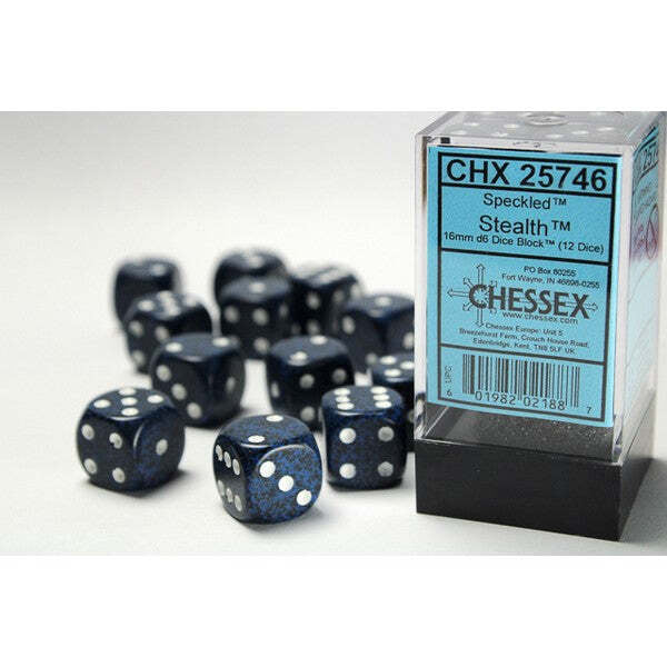Chessex: Speckled - 16mm Pip D6 Stealth (12)