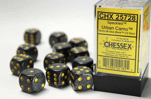 Chessex: Speckled - 16mm Pip D6 Urban (12)