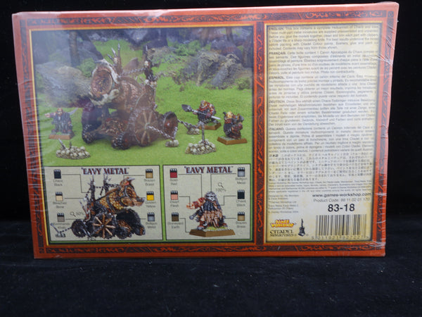 Warriors Of Chaos: Hellcannon (Original Box, metal)