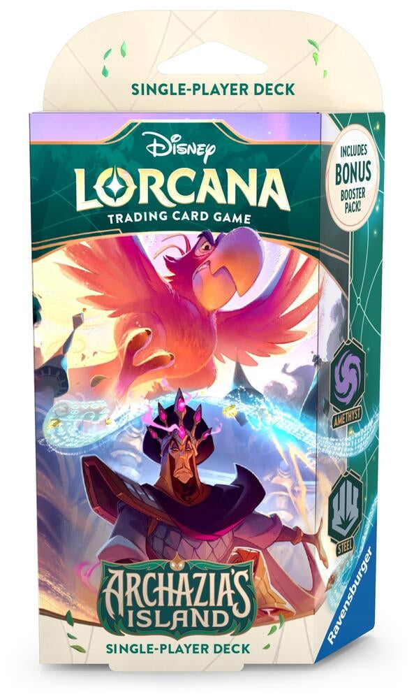 Disney Lorcana: 2 Archazia's Island Starter Decks (Amethyst & Steel, Ruby & Saphire)