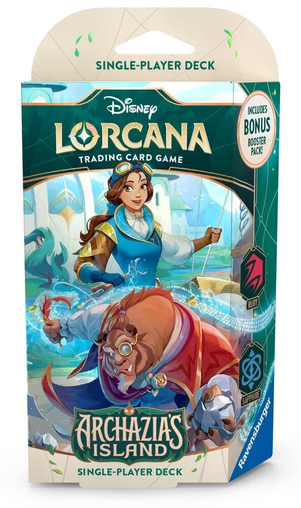 Disney Lorcana: 2 Archazia's Island Starter Decks (Amethyst & Steel, Ruby & Saphire)