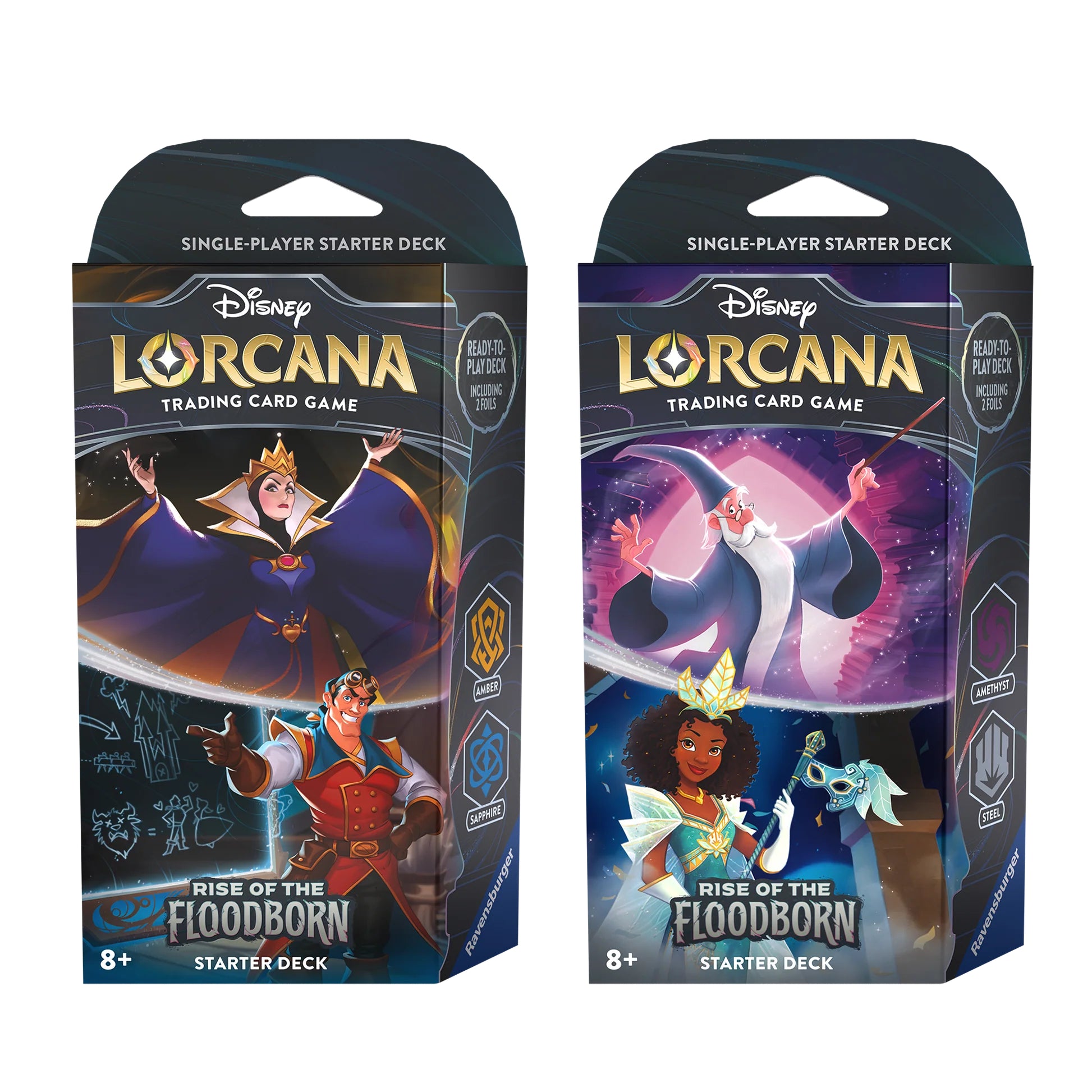 Disney Lorcana: Rise of the Floodborn - 2 Starter Decks - Amethyst & Amber Disney Lorcana: Rise of the Floodborn - 2 Starter Decks - Amethyst & Amber