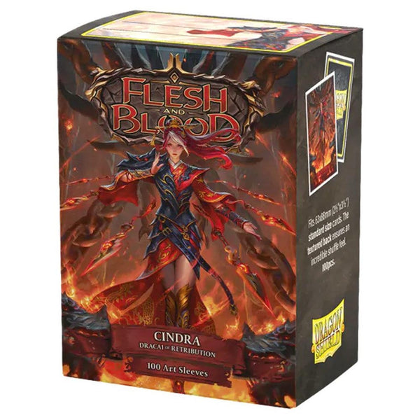 Dragon Shield Sleeves: Standard Matte Art Flesh and Blood - Cindra Display (100 ct x 10)