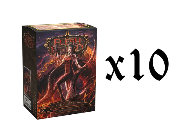 Dragon Shield Sleeves: Standard Matte Art Flesh and Blood - Dromai Display (100 ct x 10)