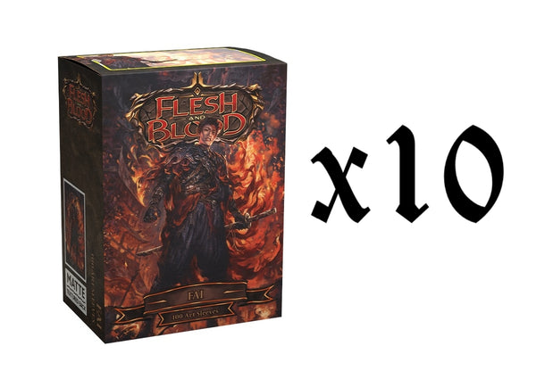 Dragon Shield Sleeves: Standard Matte Art Flesh and Blood - Fai Display (100 ct x 10)